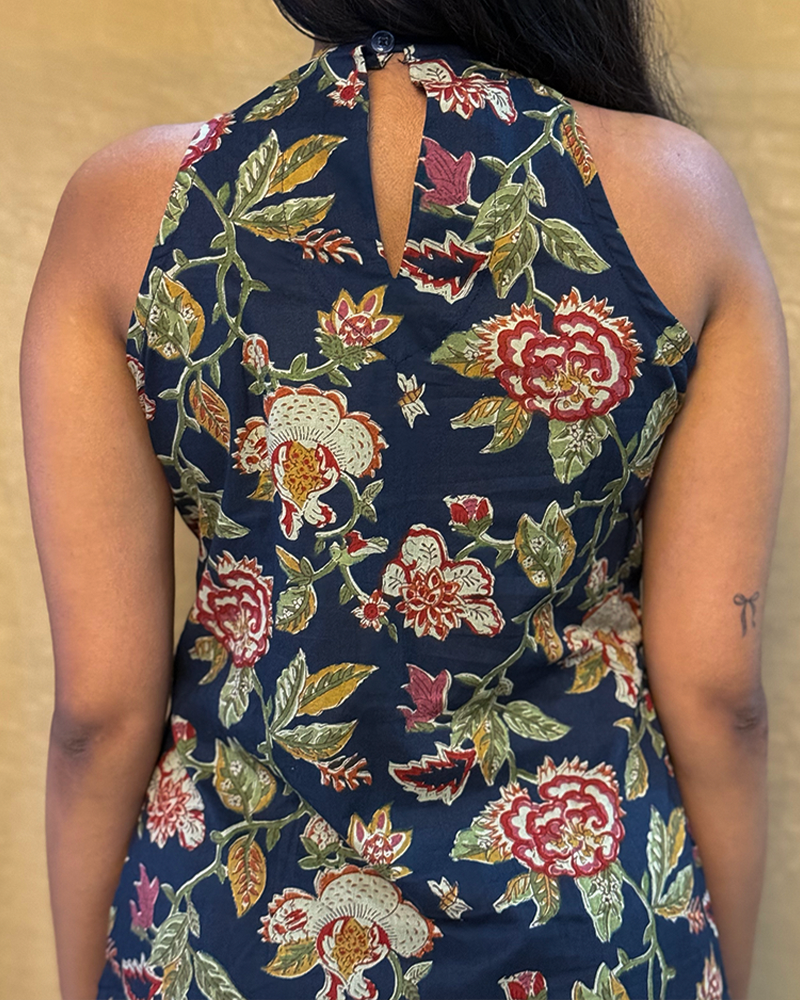 Rooh - Royal Blue Sleeveless Co-ord Set