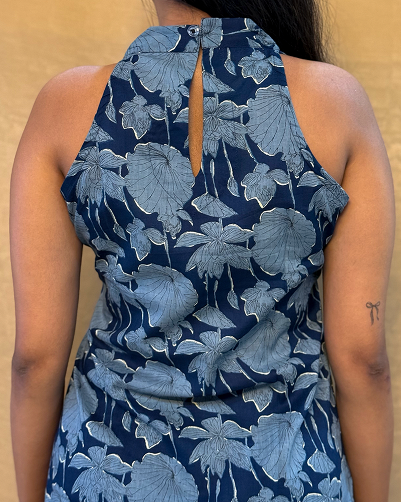 Rooh - Light & Dark Blue Sleeveless Co-ord Set
