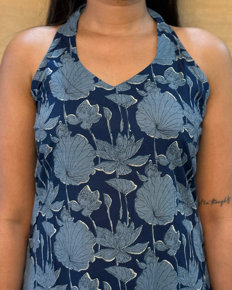 Rooh - Light & Dark Blue Sleeveless Co-ord Set