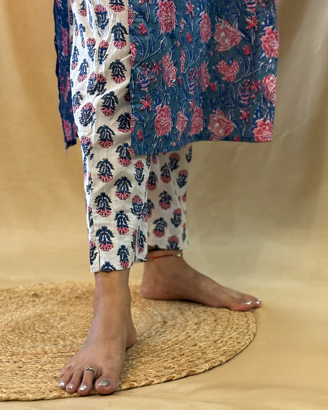 Komal - Light Blue & White Floral Co-ord Set