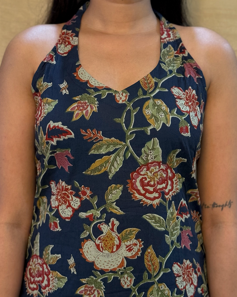 Rooh - Royal Blue Sleeveless Co-ord Set