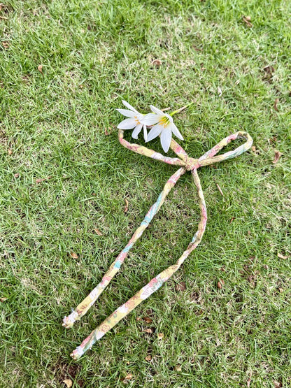 Roop - Hand Block Printed Hair Tie Strings(Green)